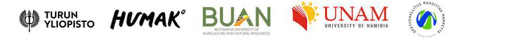 Hankekumppanien logot: Turun yliopisto, Humak, BUAN, Unam ja OPH.