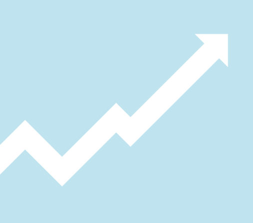 Nouseva nuoli ylöspäin.
